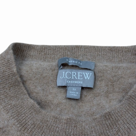 JCrew Cashmere Classic Fit Crew Neck Sweater 3X Quiet Luxury Minimalist Preppy - Picture 9 of 11